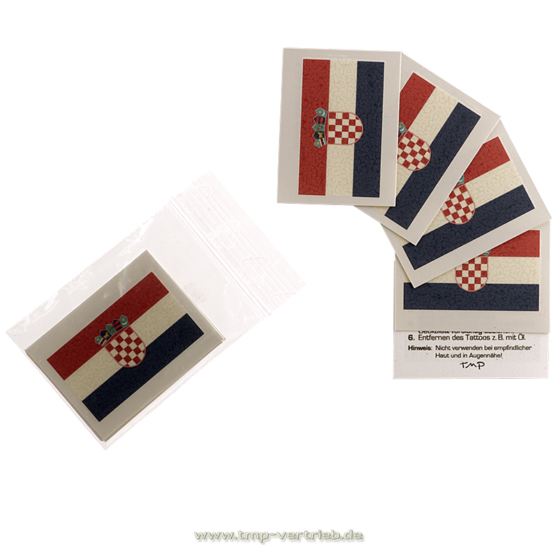 Croatia fan tattoo 100pcs pack